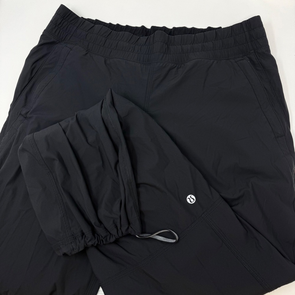 Lululemon Beyond the Studio Jogger Black LW5721S Size 8 Adjustable Bungee Cuff